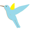 Vogel blau li -